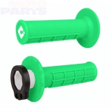 Grips Lock-On, ODI Half-Waffle V2, neon green (with throttle cams for 2/4 stroke motorcycles)