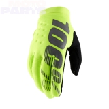 Gloves 100% Brisker, neon yellow, size XXL (neoprene)