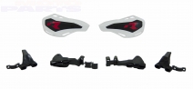 Hand guards RTECH HP1, white/black (with mountings)
