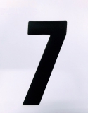 Numbrikleebis Nr.7, MX2-Style, must, kõrgus 17cm