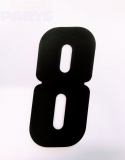 Наклейка номерная №8, MX2-Style, чёрная, высота 14см