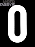 Numbrikleebis Nr.0, FIM-Style, valge, kõrgus 15cm