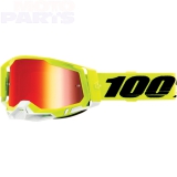 Goggles 100% Racecraft2, neon yellow, with red mirror lens