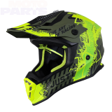 Aizsargķivere JUST1 J38 Mask, neona dzeltena/melna/zaļa, izmērs XS
