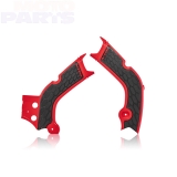 Frame protectors ACERBIS X-Grip, red/black, CRF250 20-21, CRF450 19-20