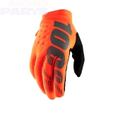 Gloves 100% Brisker, neon orange/black, size XXL (neoprene)