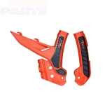 Frame protectors RTECH, orange/black, SX(F)125-450 23-24, EXC(F) 24-25