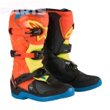 Youth boots ALPINESTARS Tech3S, orange/blue/yellow, size 5(38)