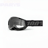 Youth goggles 100% Strata2, black, with clear lens