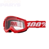 Goggles 100% Strata2, red, with clear lens