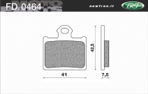Braking pads NEWFREN SD1, rear - SX85 11-20, TC85 14-20