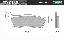 Тормозные колодки NEWFREN X01, передние - SX(F)125/450 04-24, TC/TE/FC/FE125-450 14-24