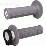Grips Lock-On, ODI Half-Waffle V2, gray (with throttle cams for 2/4 stroke motorcycles)