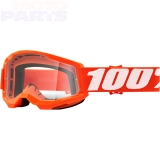 Bērnu aizsargbrilles 100% Strata2, oranžas, ar caurspīdīgu lēcu