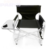 Folding armchair RTECH Director, black (with side table)